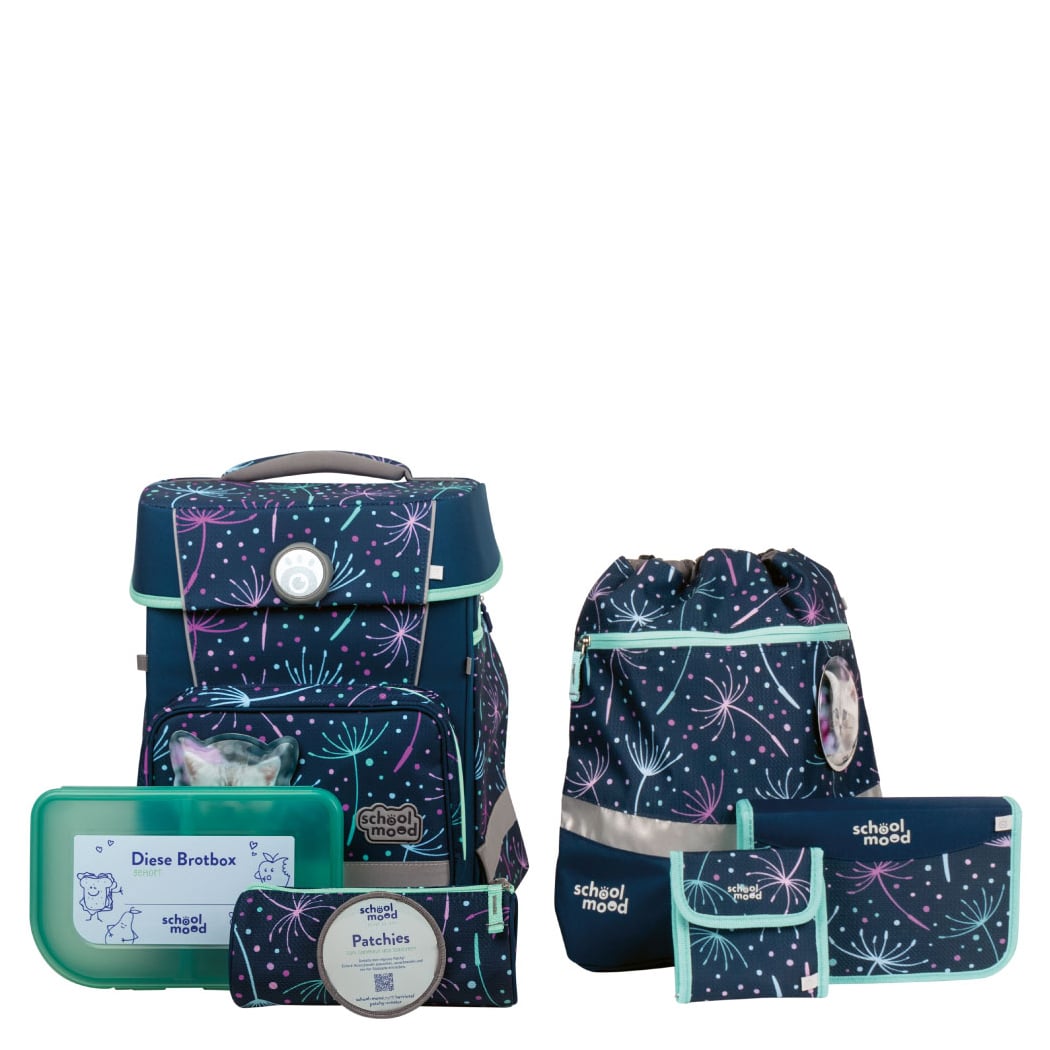 School-Mood Schulranzen Set 7tlg. Champion Maxx Lina Kätzchen