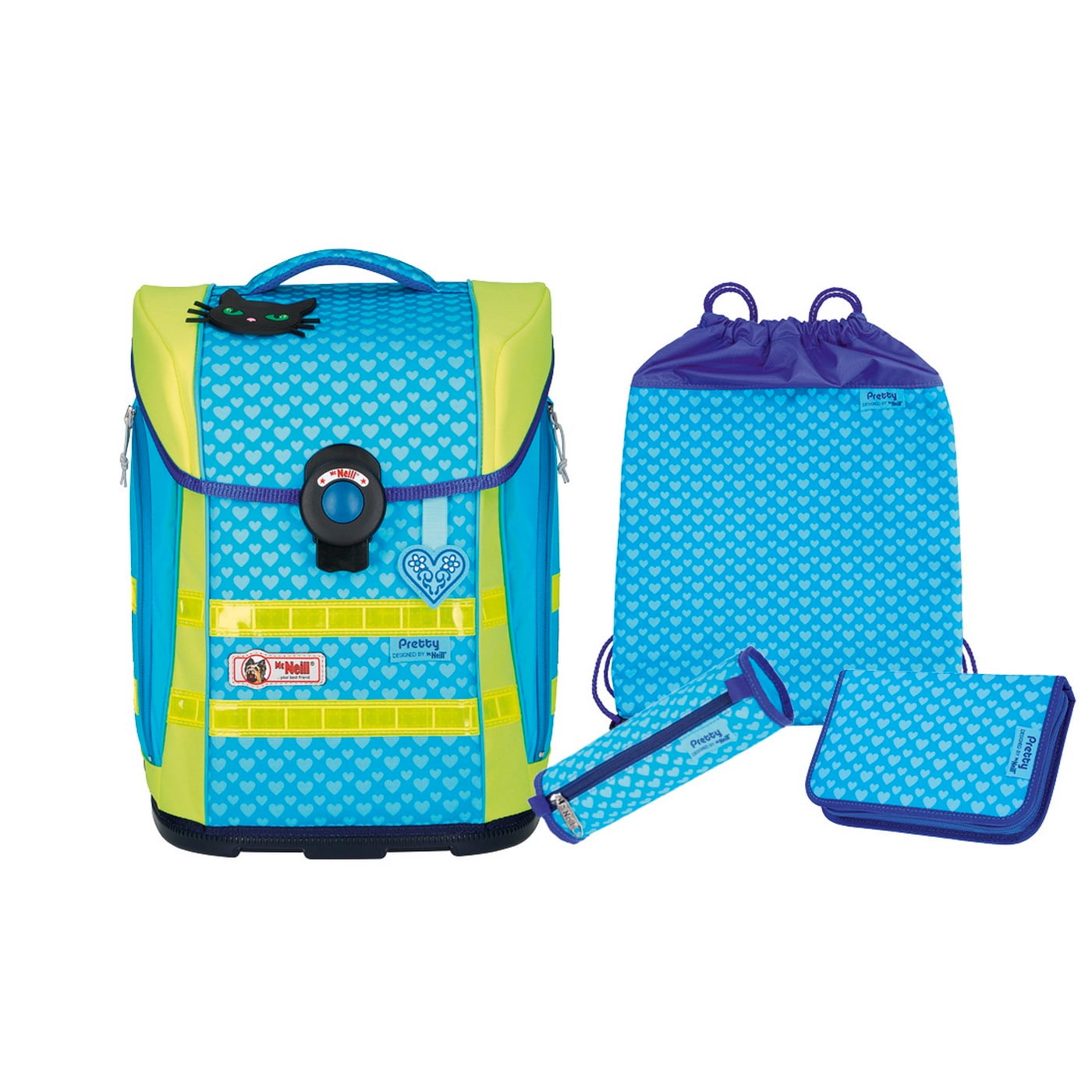 McNeill Schulranzen Set 4-tlg. Ergo Primero DIN Pretty