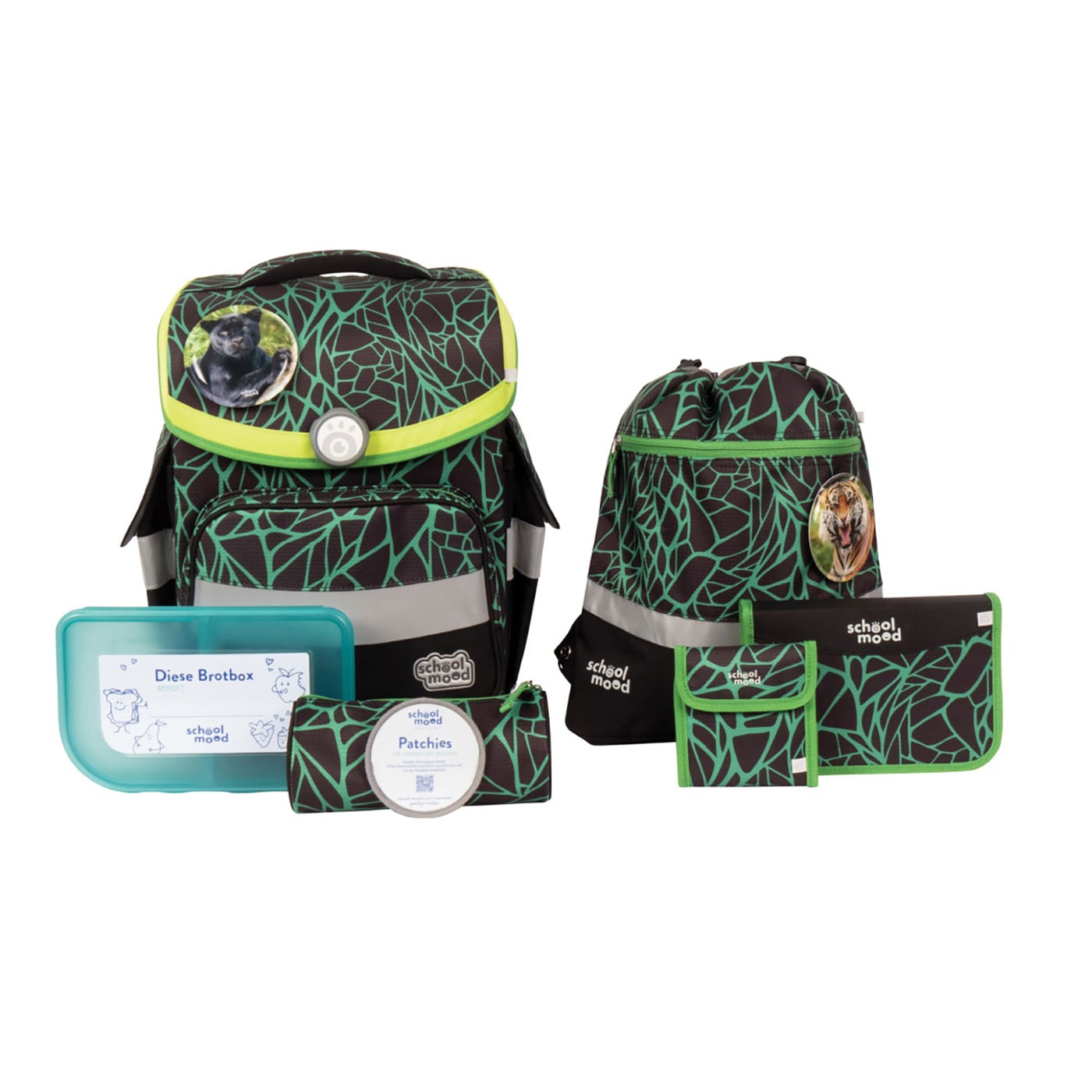 School-Mood Schulranzen Set 7tlg. Timeless Air+ Linus Panther