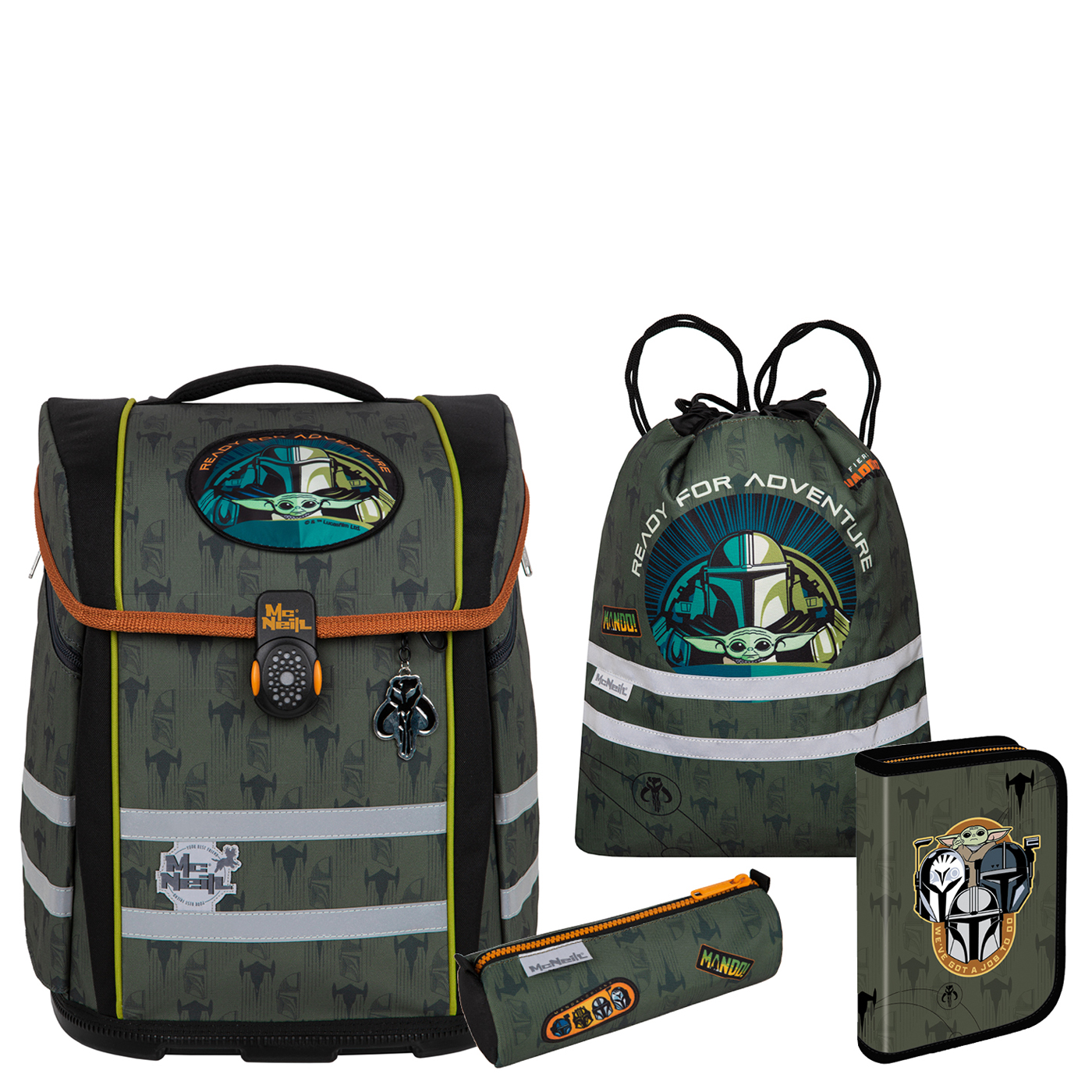 McNeill Schulranzen Set 5tlg. Perfecto (2024) Star Wars Mandalorian