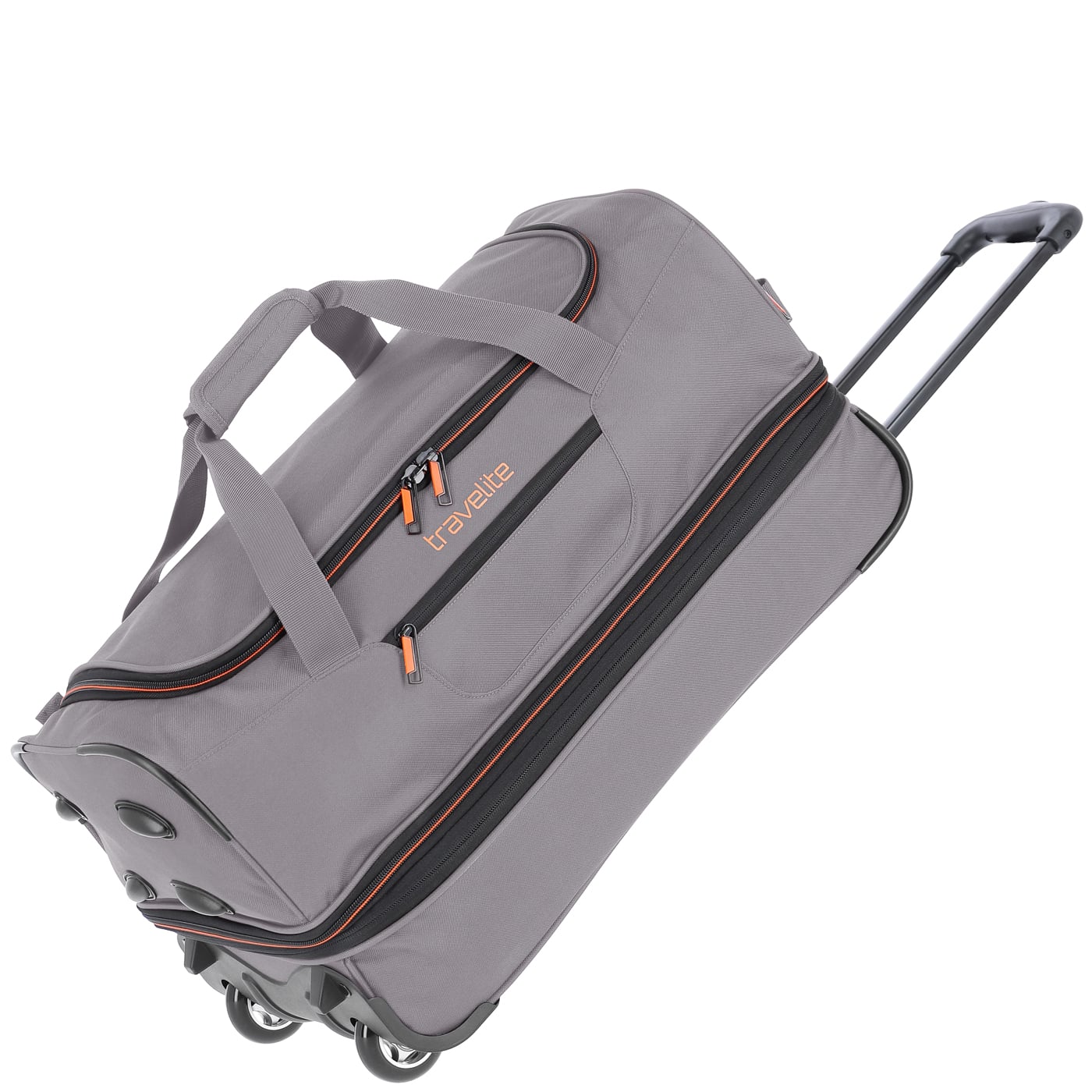 Travelite Reisetasche mit Rollen Basics erw. 51l grau