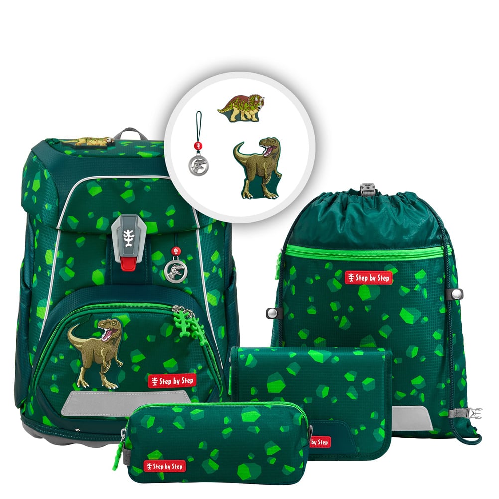 Step by Step Schulranzen Set 5tlg. Fit (2026) Dino Targo