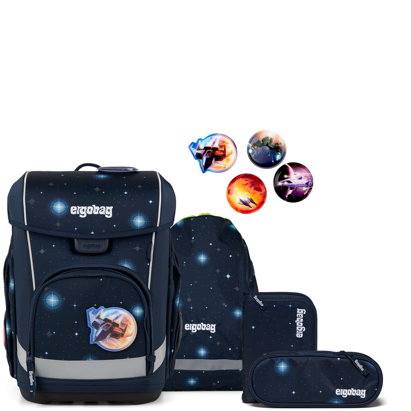 Ergobag Schulranzen Set 5tlg. Cubo Light Reflex Edition (2026) KoBärnikus
