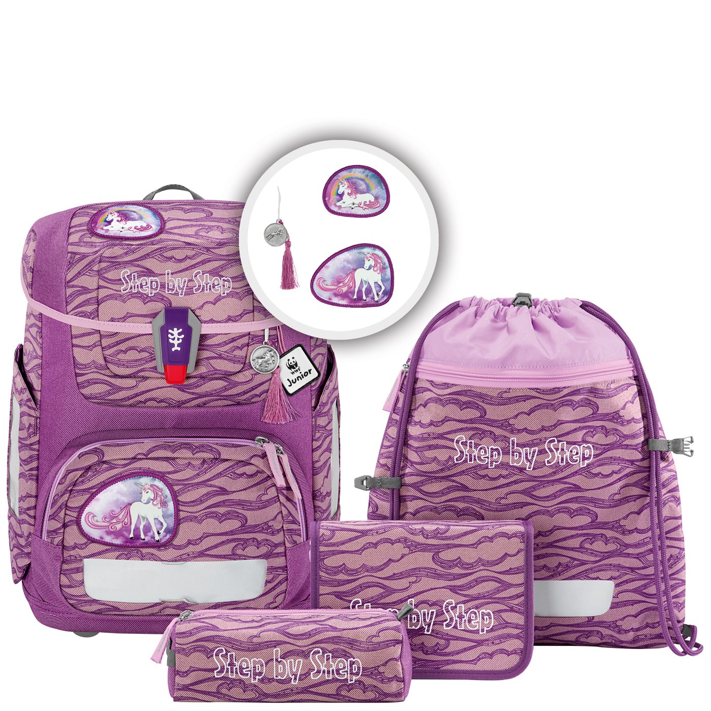 Step by Step Schulranzen Set 5tlg. Circle lovely unicorn nuala
