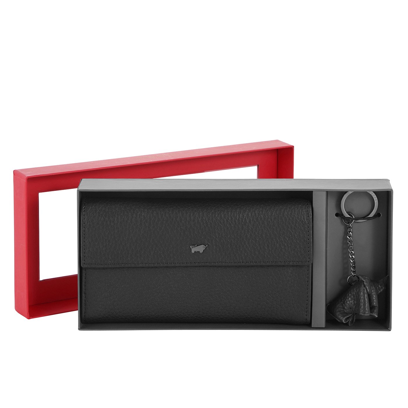 Braun Büffel Überschlagbörse Damen Geschenkset Terra Woman L schwarz