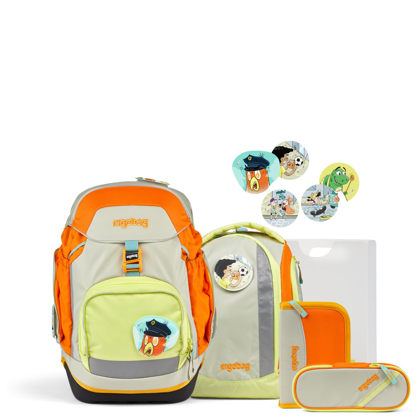Ergobag Schulranzen Set 6tlg. Pack (2024) Comic StadtBärwohner
