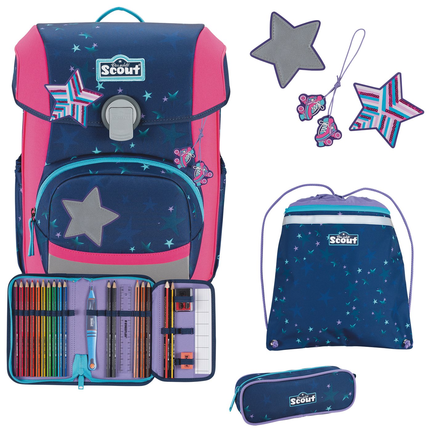 Scout Schulranzen Set 4tlg. Neo pretty star
