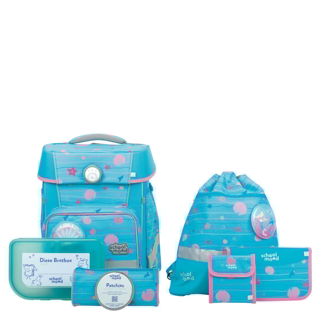 School-Mood Schulranzen Set 7tlg. Champion Maxx Lilly Meerjungfrau