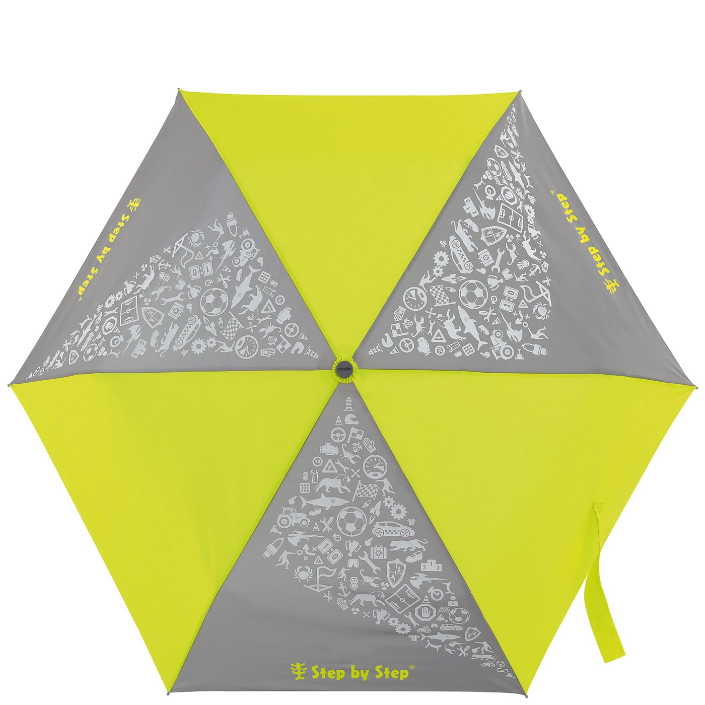 Step by Step Regenschirm Magic Rain-Effekt neon gelb