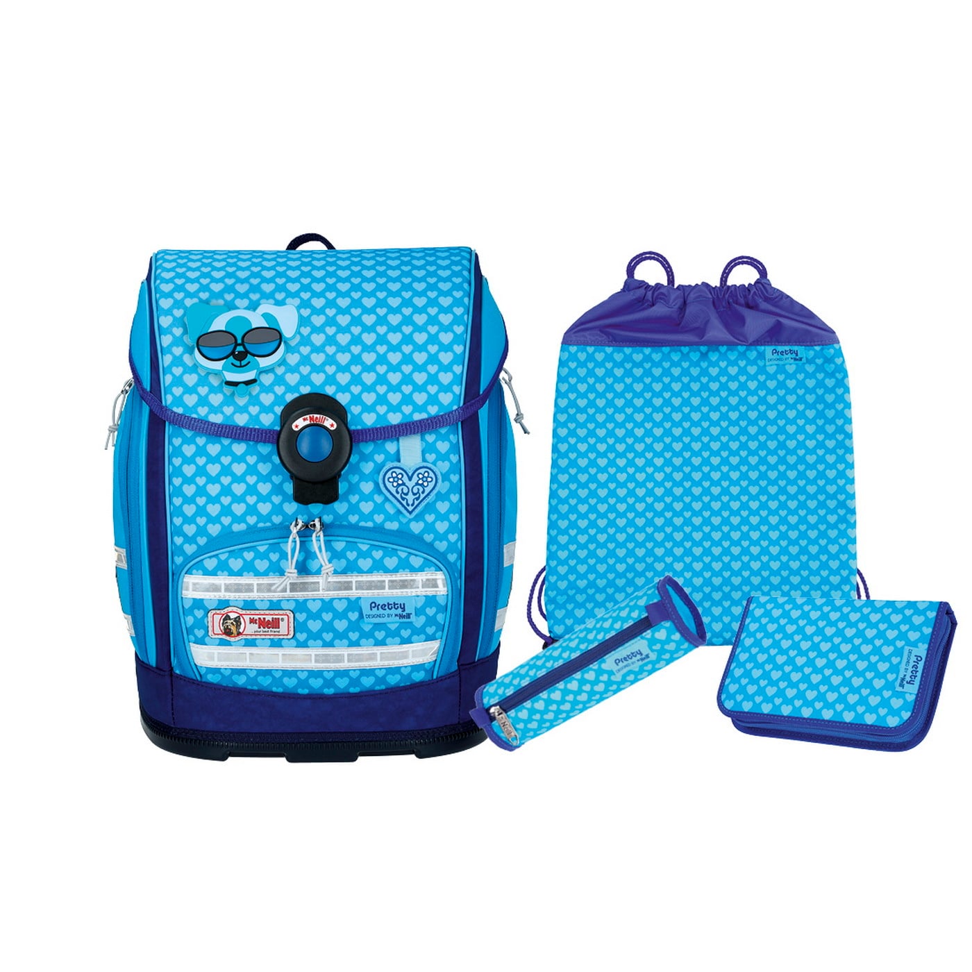 McNeill Schulranzen Set 4tlg. Ergo Explorer Pretty