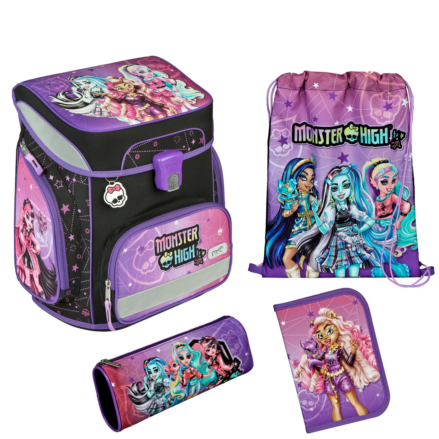 Scooli Schulranzen Set 5tlg. EasyFit Monster High (2025)