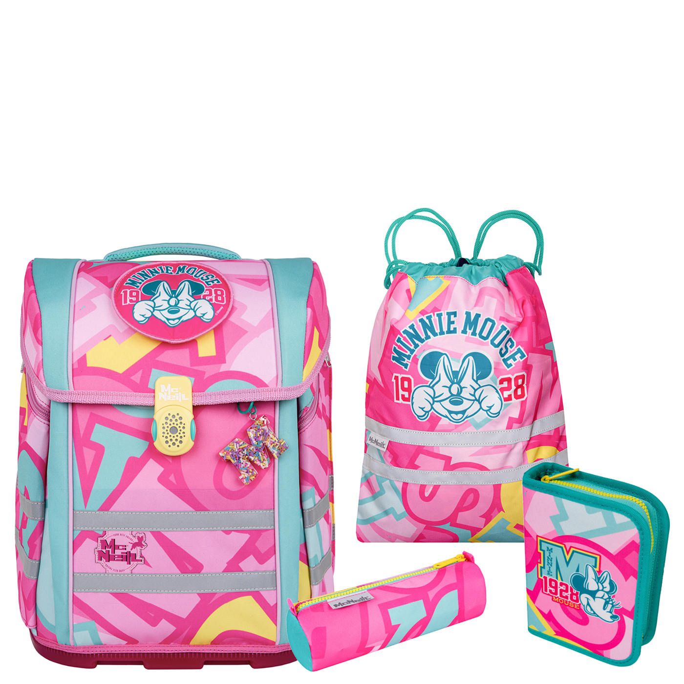 McNeill Schulranzen Set 5tlg. Perfecto (2024) Disney Minnie Mouse