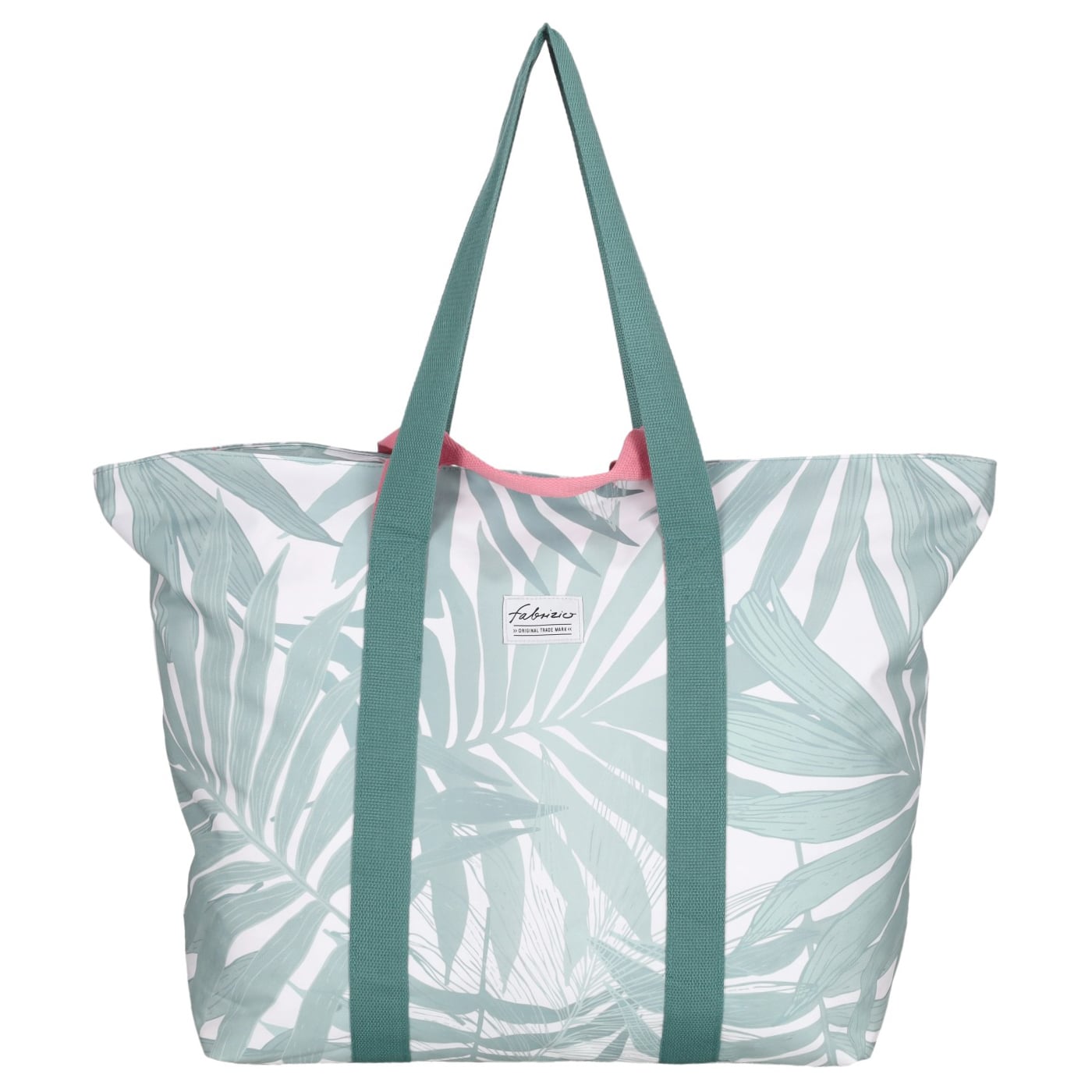 Fabrizio Strandtasche Vibrant Prints XXL 50464 green-white leafs