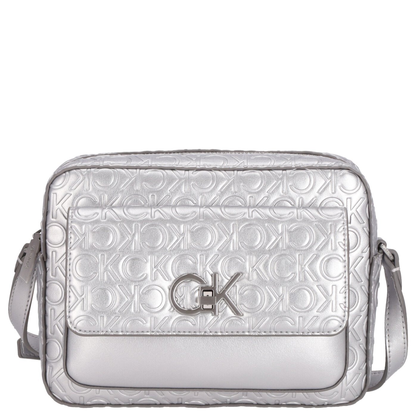 Calvin Klein Umhängetasche RE-Lock Camera Bag silber