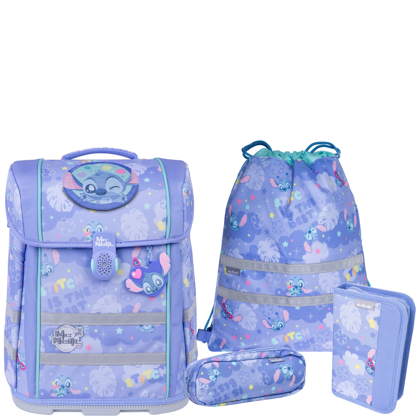 McNeill Schulranzen Set 5tlg. Perfecto (2025) Disney Stitch II