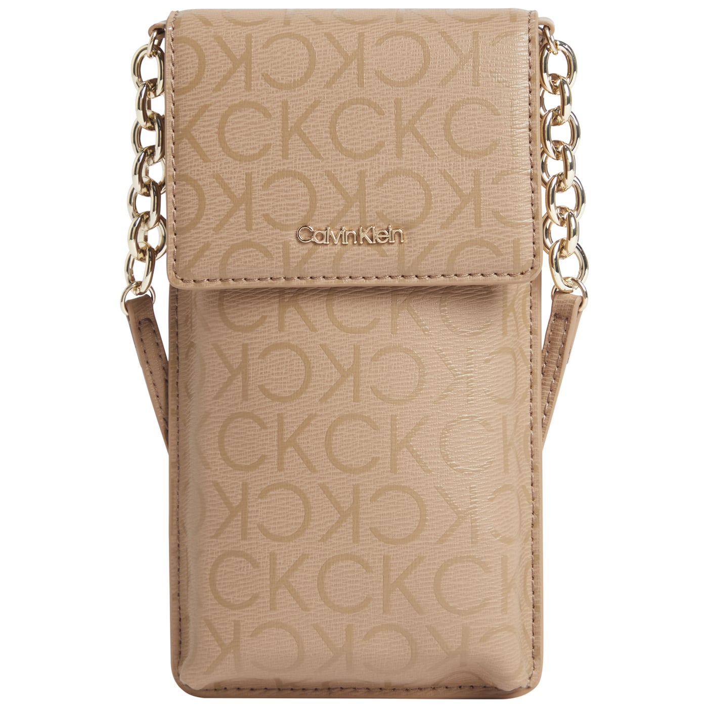 Calvin Klein Umhängetasche CK Must Phone Pouch EPI Mono safari canvas mono