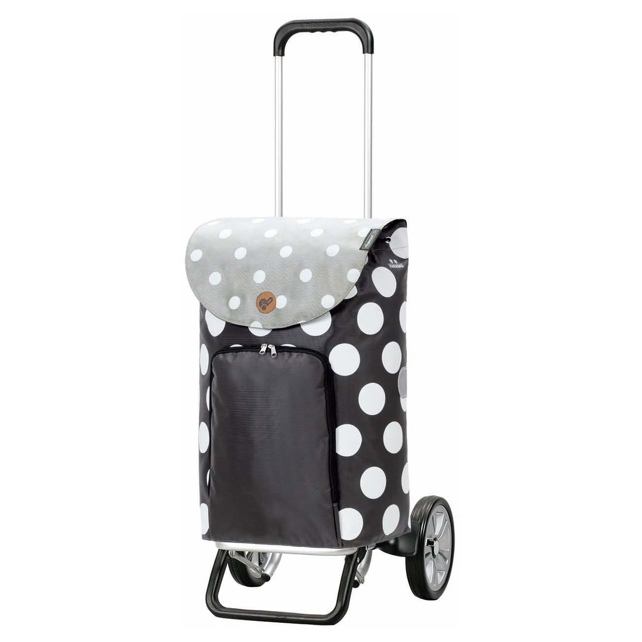 Andersen Einkaufstrolley Alu Star Shopper Dots schwarz