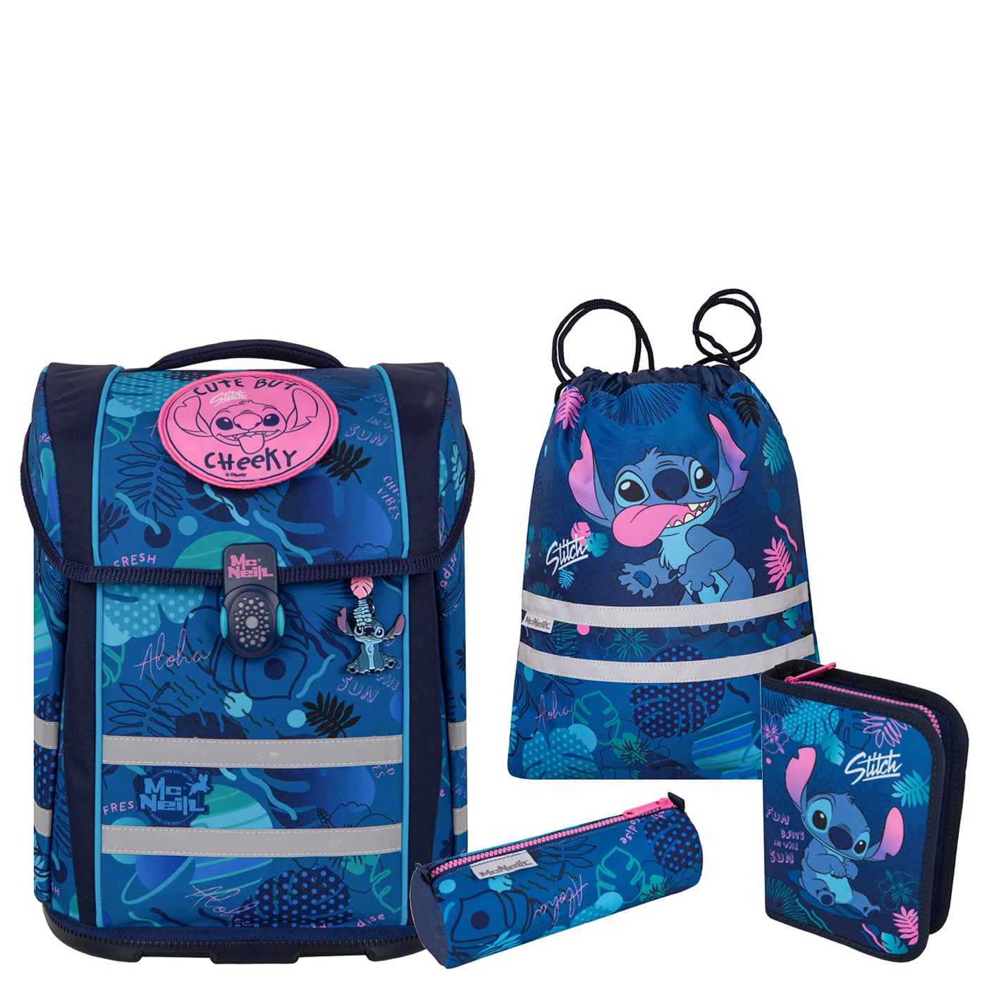 McNeill Schulranzen Set 5tlg. Perfecto (2024) Disney Stitch
