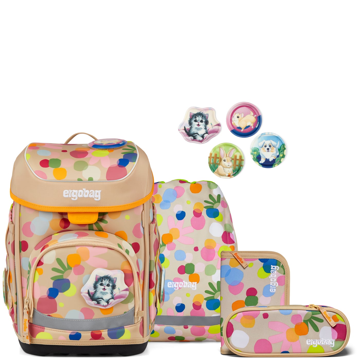 Ergobag Schulranzen Set 5tlg. Cubo (2026) Flower PowBär