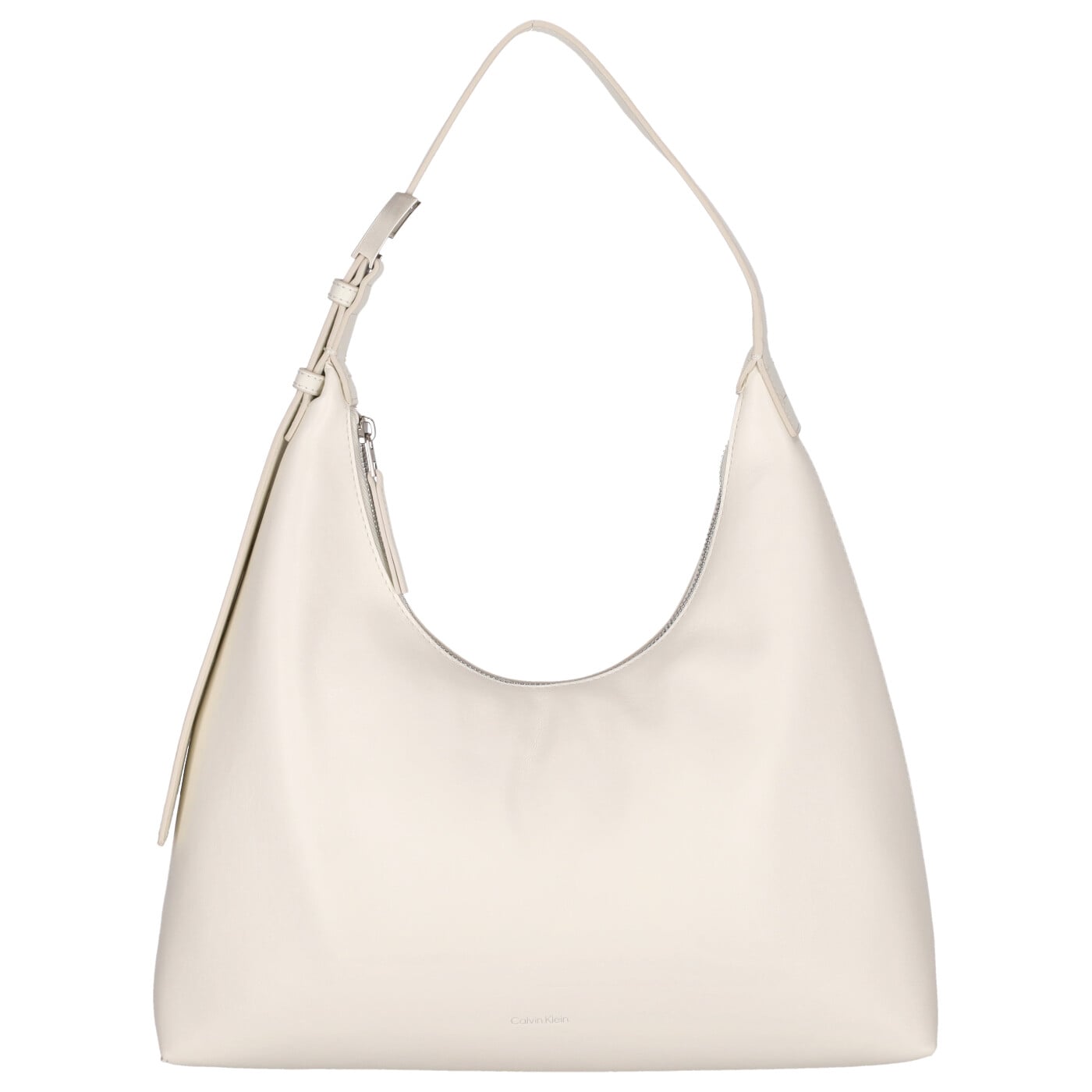 Calvin Klein Beuteltasche Hardware Strap Hobo Shoulder Bag chalk