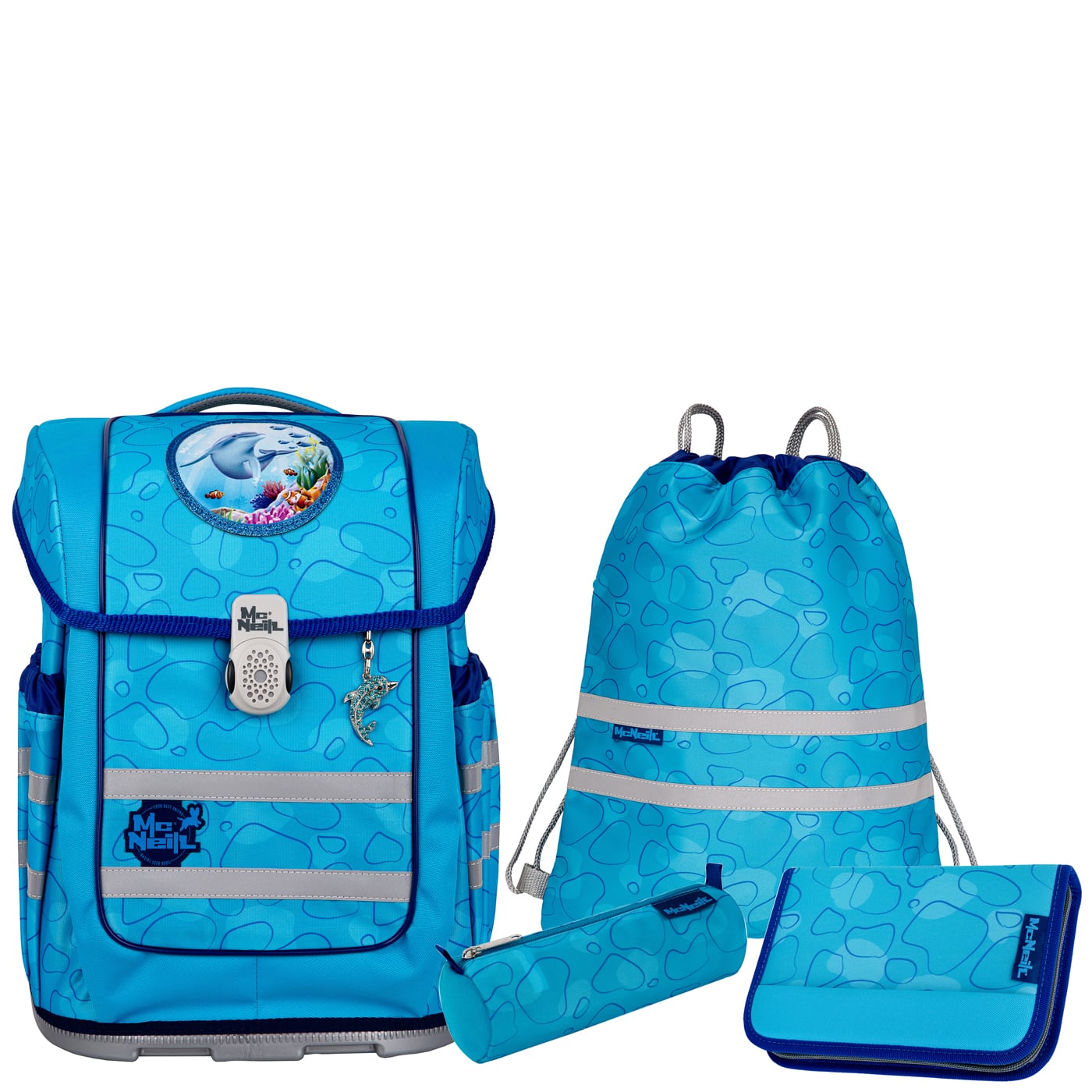 McNeill Schulranzen Set 5tlg. Ergo Compacto (2024) Bubble