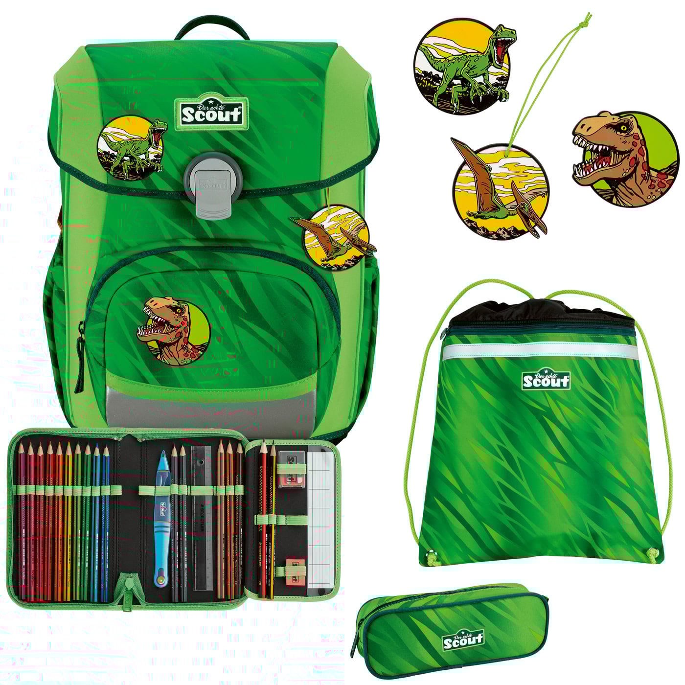 Scout Schulranzen Set 4tlg. Neo Dino Rex (2024)