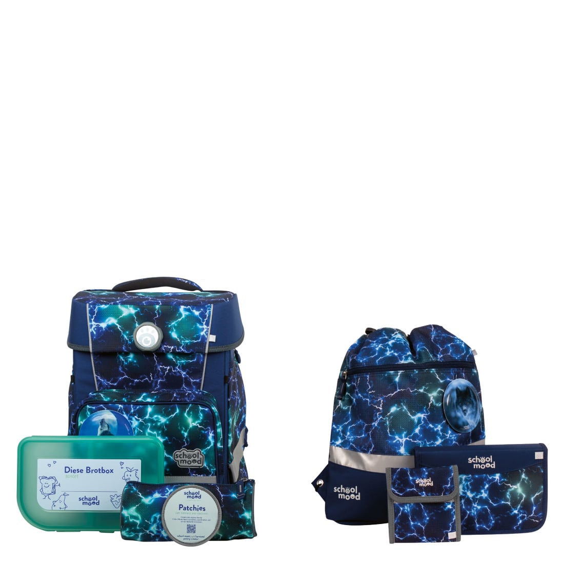 School-Mood Schulranzen Set 7tlg. Champion Maxx Felix Wolf