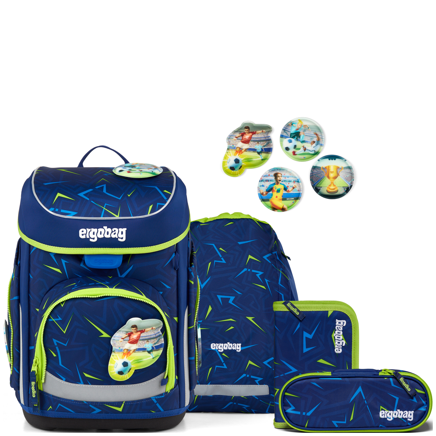 Ergobag Schulranzen Set 5tlg. Cubo Color Flash Edition (2026) SpitzenreitBär