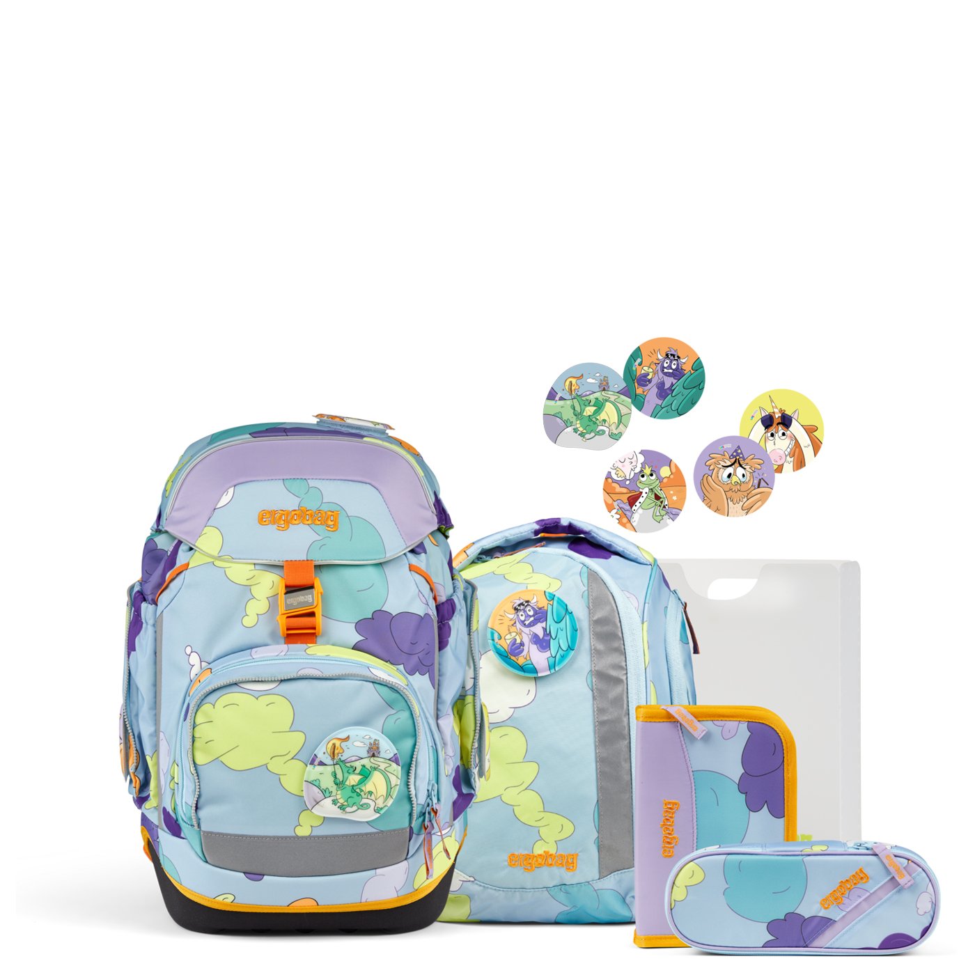 Ergobag Schulranzen Set 6tlg. Pack (2024) Comic TagträumBär