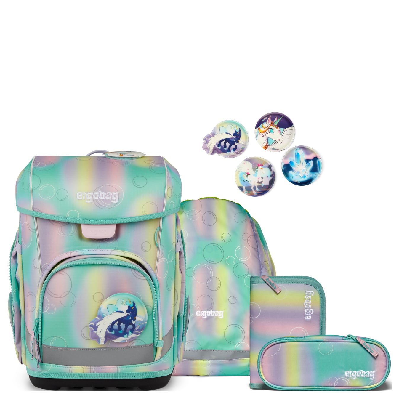 Ergobag Schulranzen Set 5tlg. Cubo Light Reflex Edition (2026) ZauBärwelt