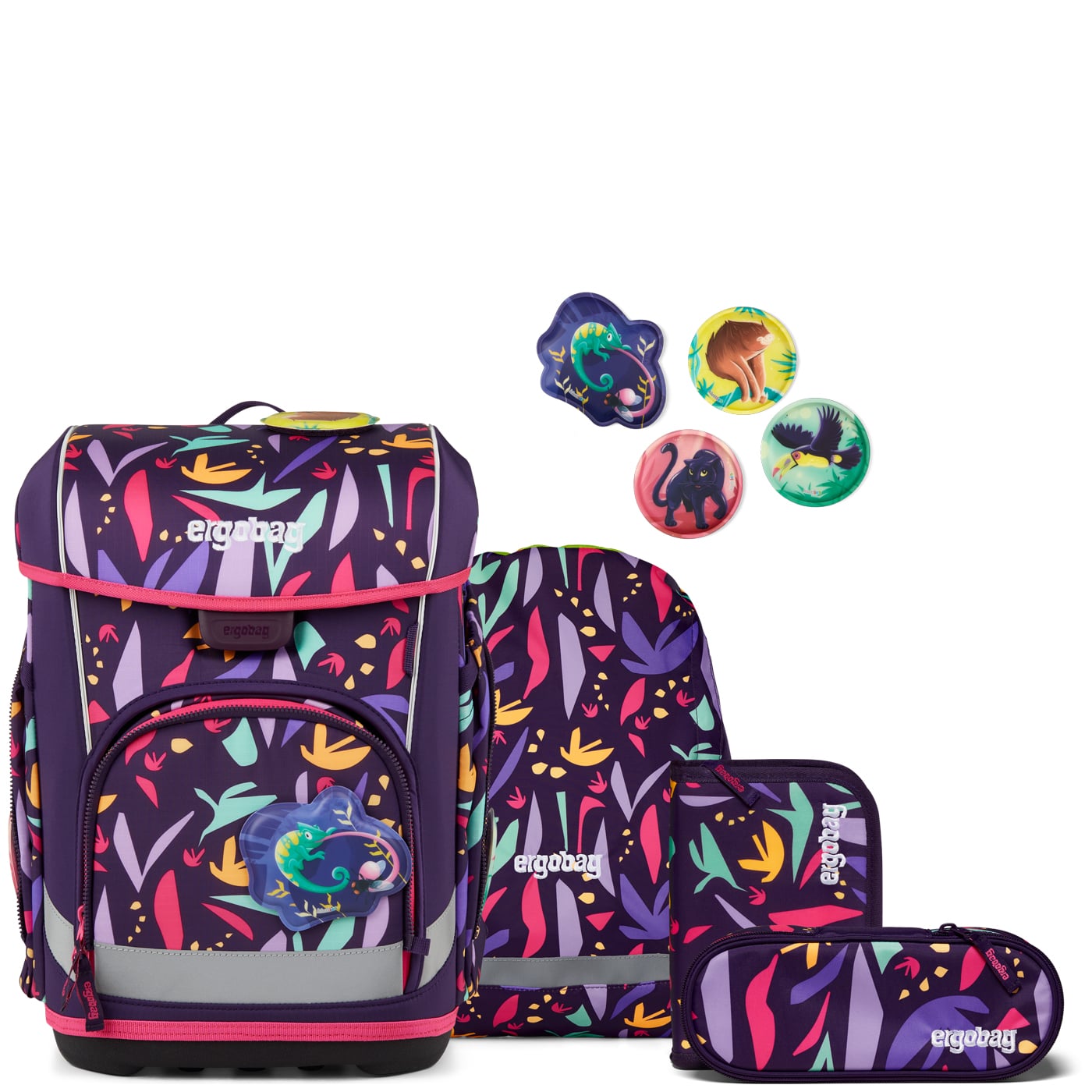 Ergobag Schulranzen Set 5tlg. Cubo Light Color Flash Edition (2026) AmBärzonas