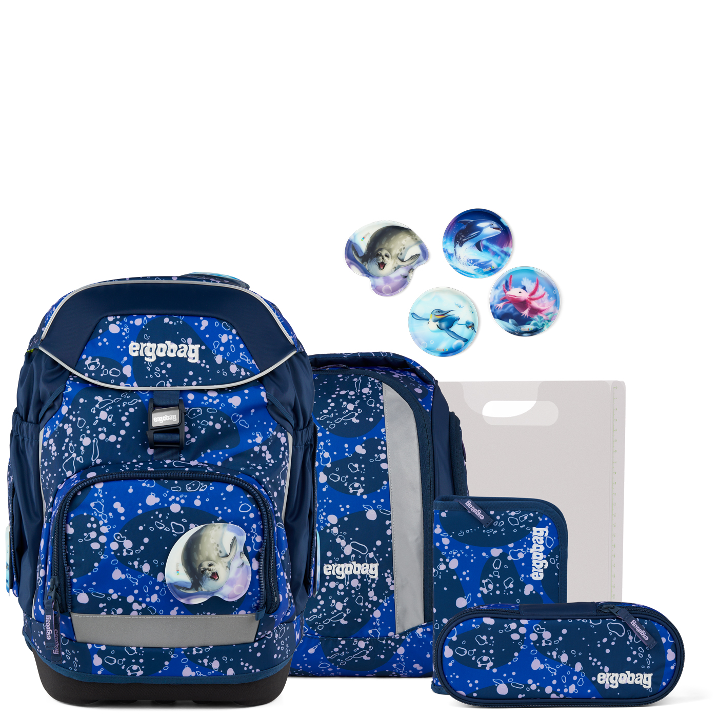 Ergobag Schulranzen Set 6tlg. Pack (2026) OzeanBärwohner