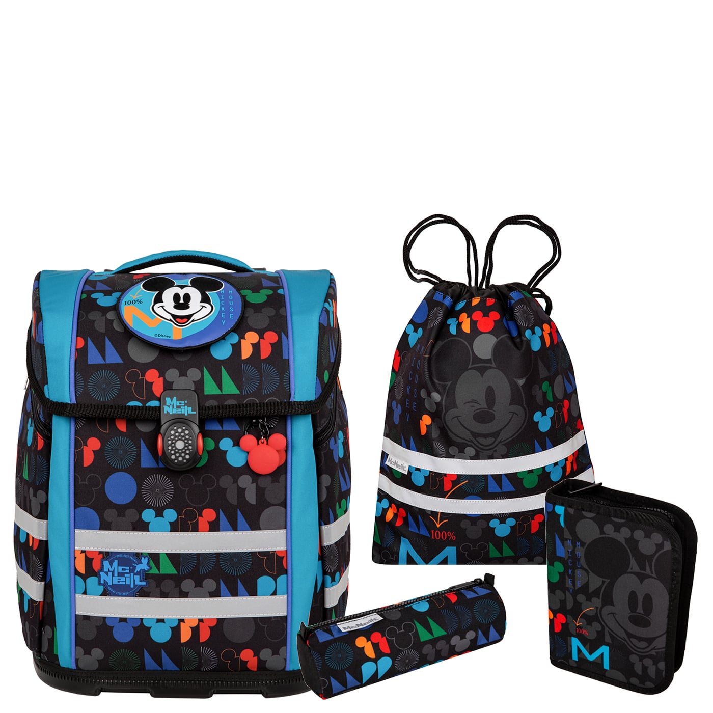 McNeill Schulranzen Set 5tlg. Perfecto (2024) Disney Mickey Mouse