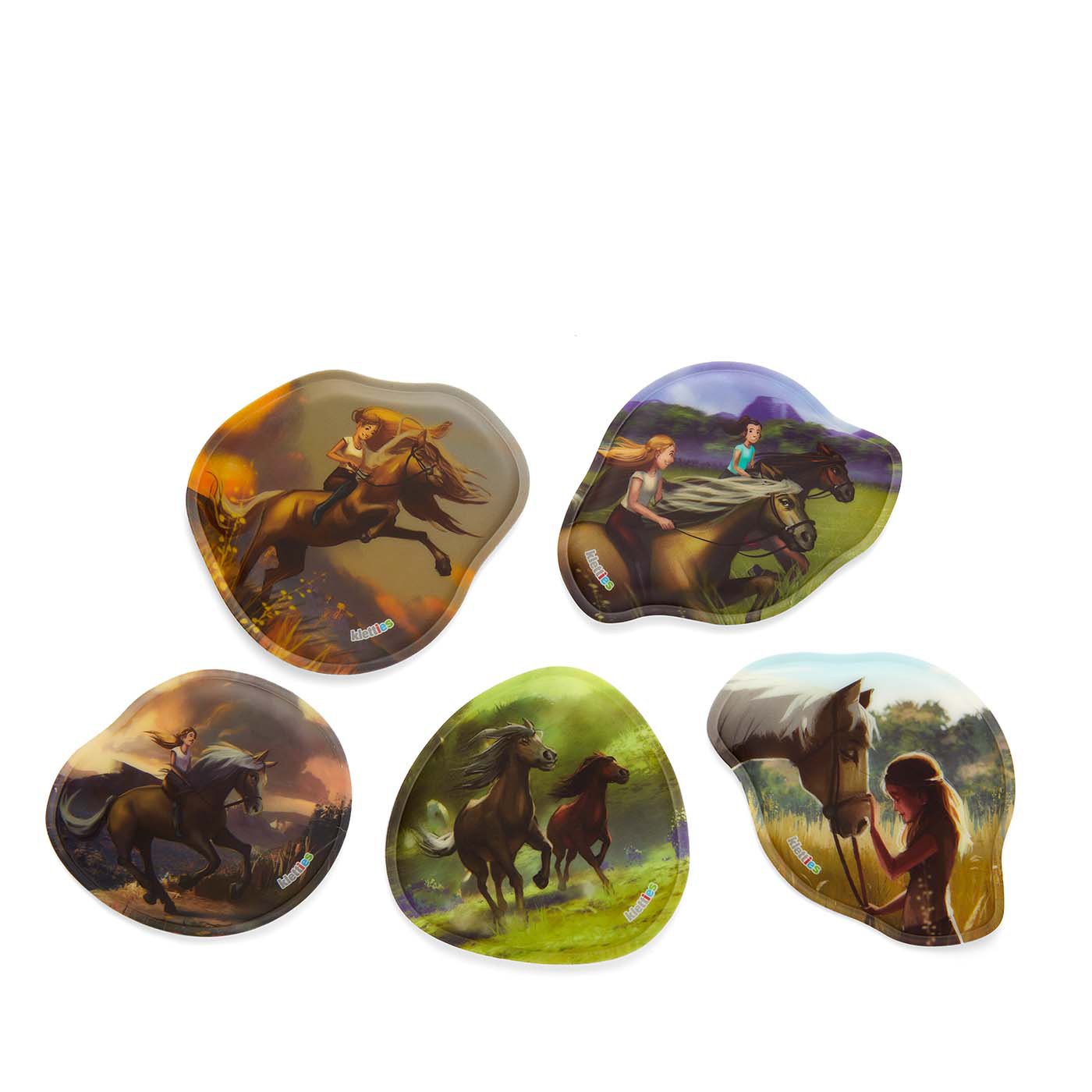 Ergobag Kontur-Klettie-Set 5tlg. Wilde Pferdefreunde