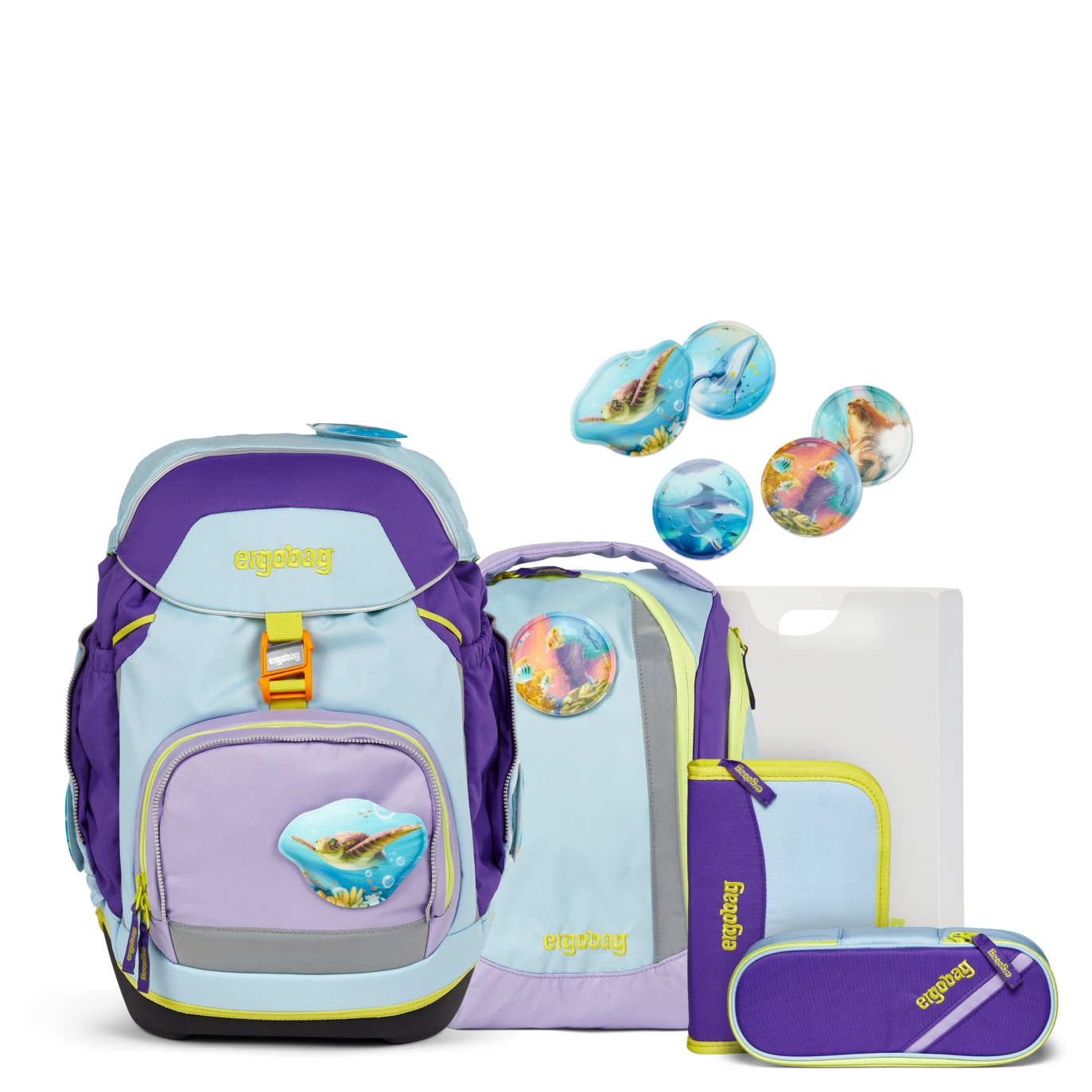 Ergobag Schulranzen Set 6tlg. Pack (2024) Eco Hero Nature Explorer TauchBär