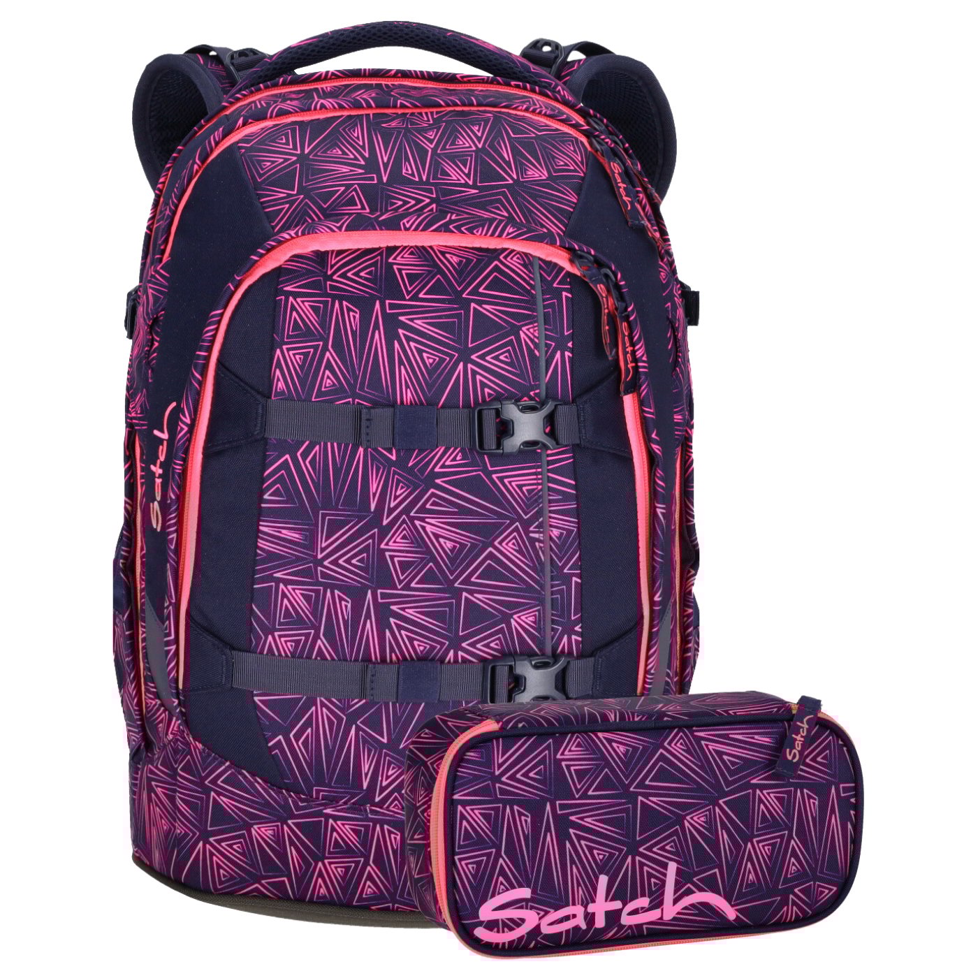 Satch Schulrucksack Set 2tlg. Pack pink bermuda