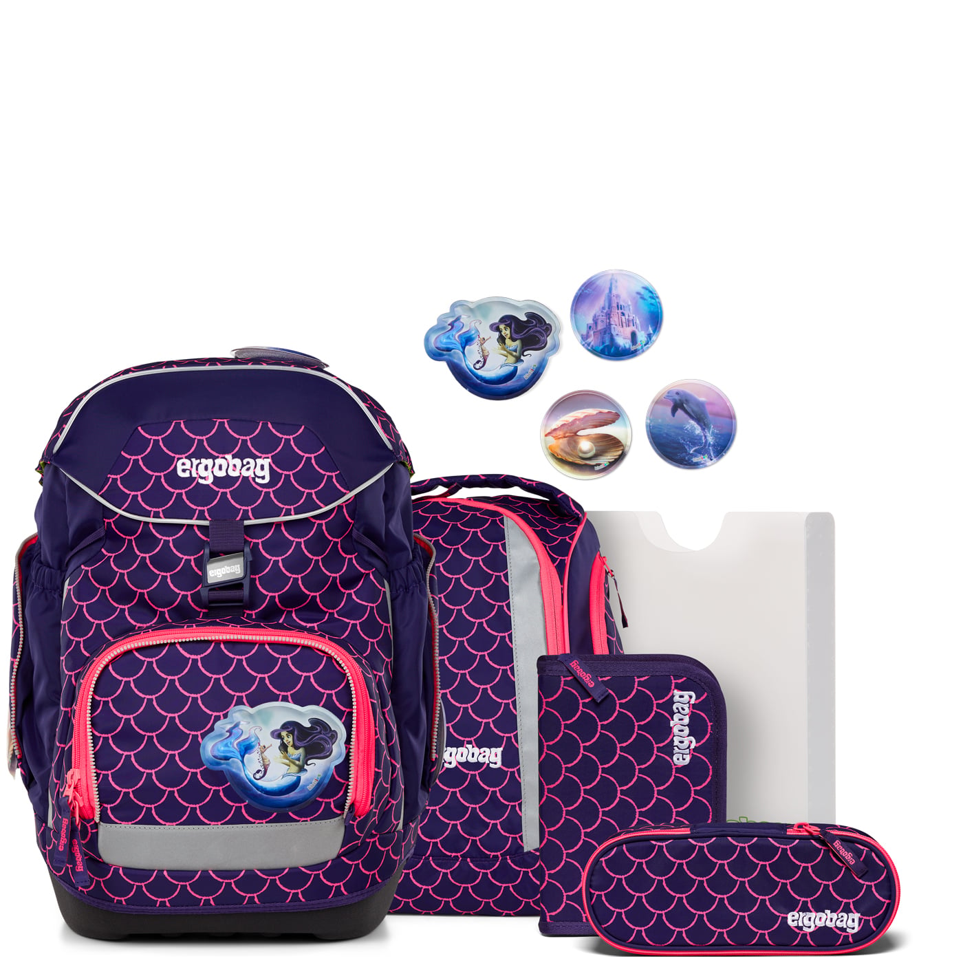 Ergobag Schulranzen Set 6tlg. Pack Color Flash Edition (2026) PerlentauchBär