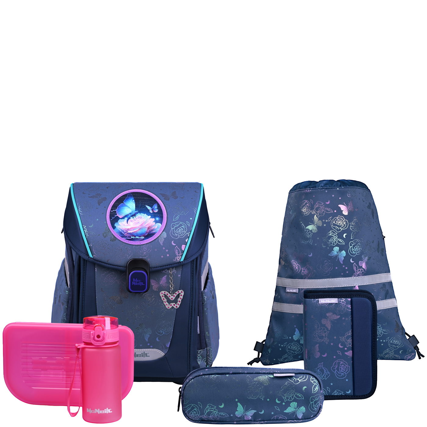 McNeill Schulranzen Set 9tlg. Primo (2026) Roses