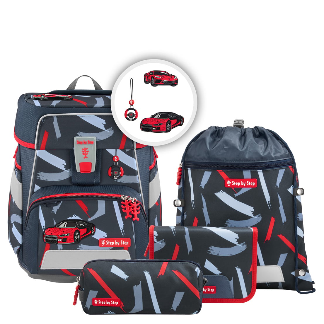 Step by Step Schulranzen Set 5tlg. Space (2026) Sports Car Mick