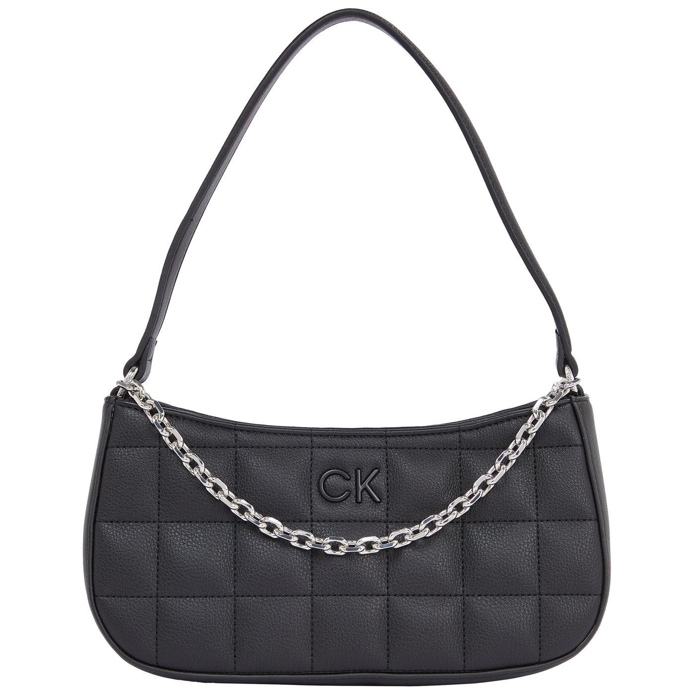 Calvin Klein Beuteltasche Square Quilt Chain Elongated Bag ck black