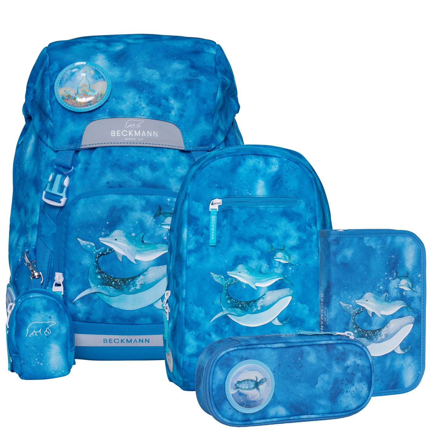 BECKMANN Norway Schulranzen Set 6tlg. Classic 22l Ocean