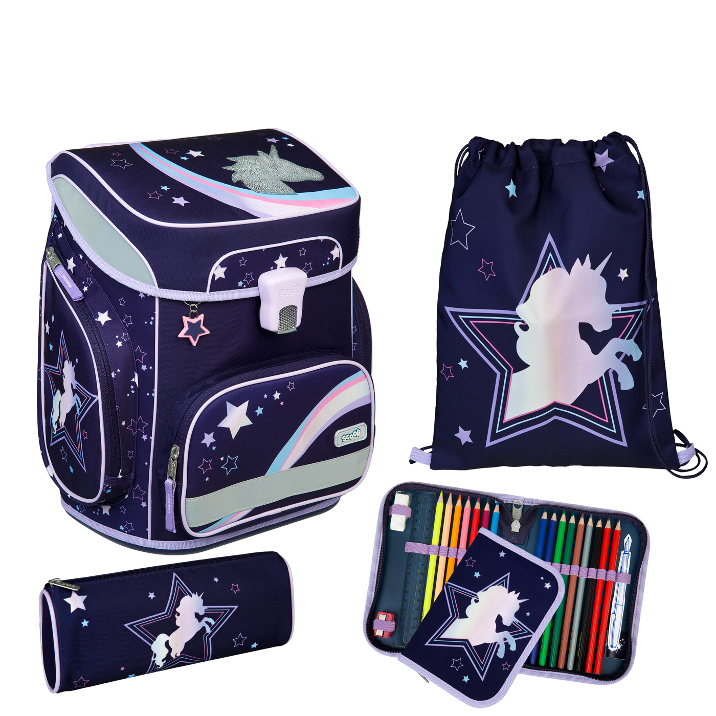 Scooli Schulranzen Set 5tlg. EasyFit Dreamland (2024)