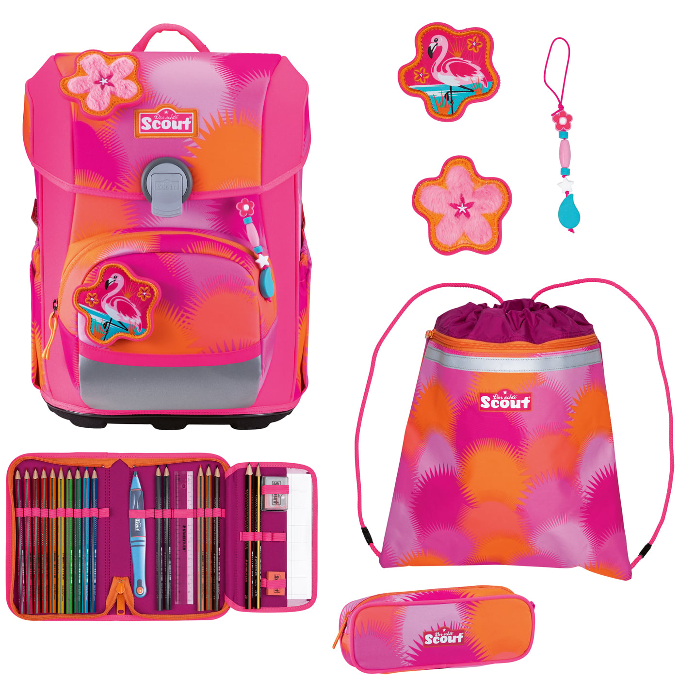 Scout Schulranzen Set 4tlg. Neo Florida Sunset (2026)