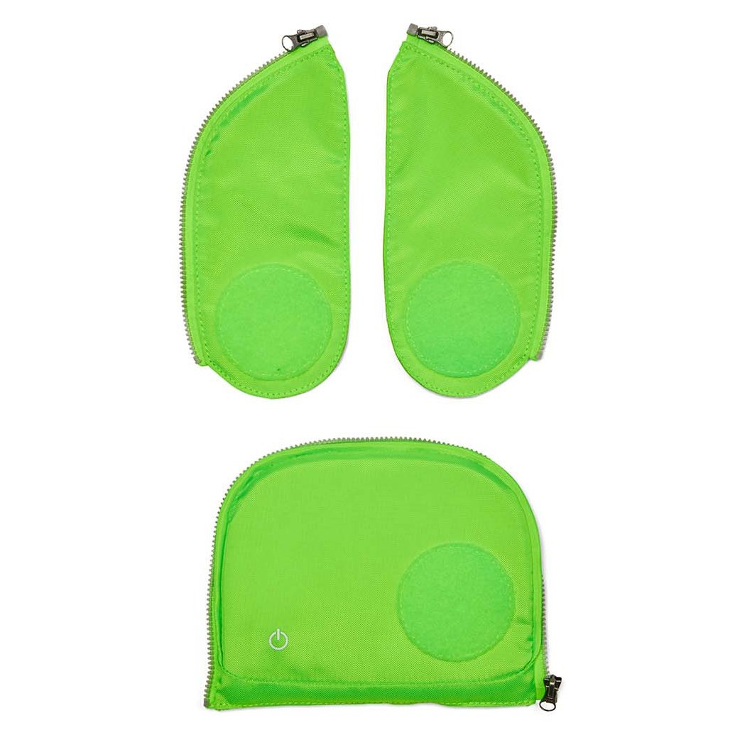 Ergobag Universal Sicherheitsset Fluo LED Pack, Cubo, Cubo Light, Wide (ab 2020) grün