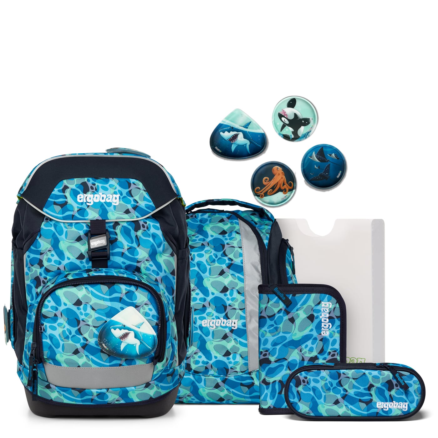 Ergobag Schulranzen Set 6tlg. Pack (2025) AbtauchBär (ECO HERO Edition)