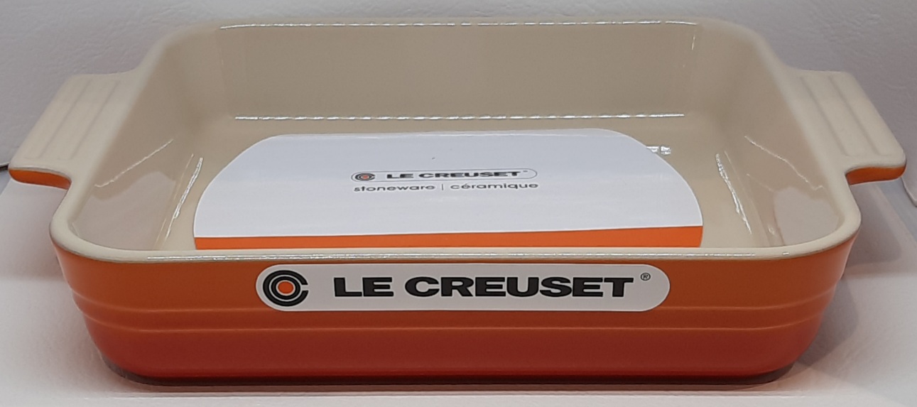 Auflaufform quadratisch 23 cm Ofenrot Steinzeug, für Ofen, Mikrowelle und zum