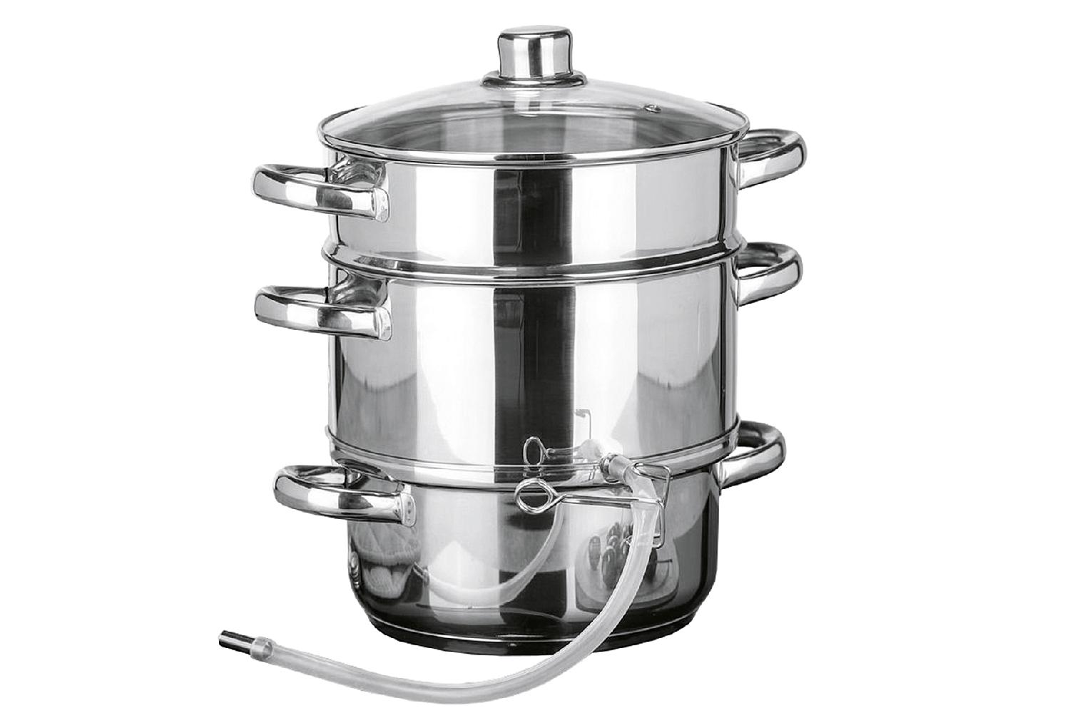 Entsafter Ø22cm Edelstahl,geeignet für alle Herde Edelstahl, Volumen ca. 6 Liter,