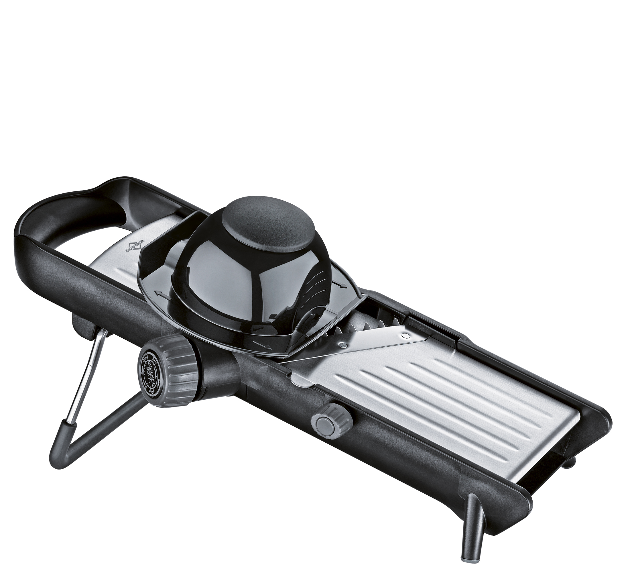 KÜCHENPROFI Gemüsehobel Comfort für Scheiben glatt od. gewellt und Stifte 1-9 mm,