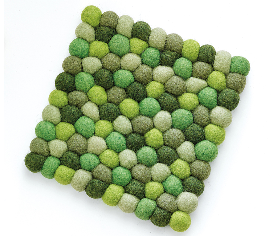 Topf Untersetzer LANA VERDE quadratisch Handgefertigt in Nepal · Fair gehandelt 