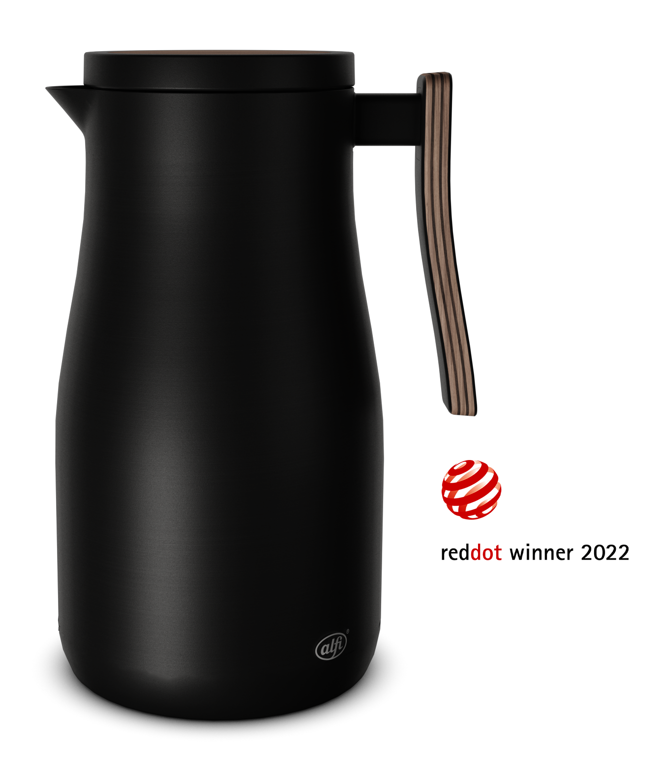 Isolierkanne Studio Allure  velvet black mat 1,00l für Kaffee oder Tee, Doppelwandig 